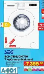 SEG 7 KG ÇAMAŞIR MAKİNESİ SEG 7 KG ÇAMAŞIR MAKİNESİ